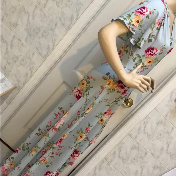 #52 FLORAL PRINT WRAP DRESS - Picture 7 of 9